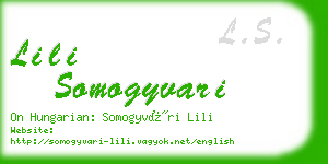lili somogyvari business card